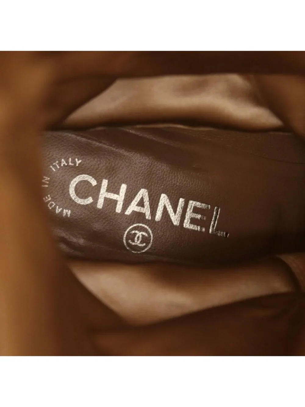 Chanel Boots CC Logo Long Leather